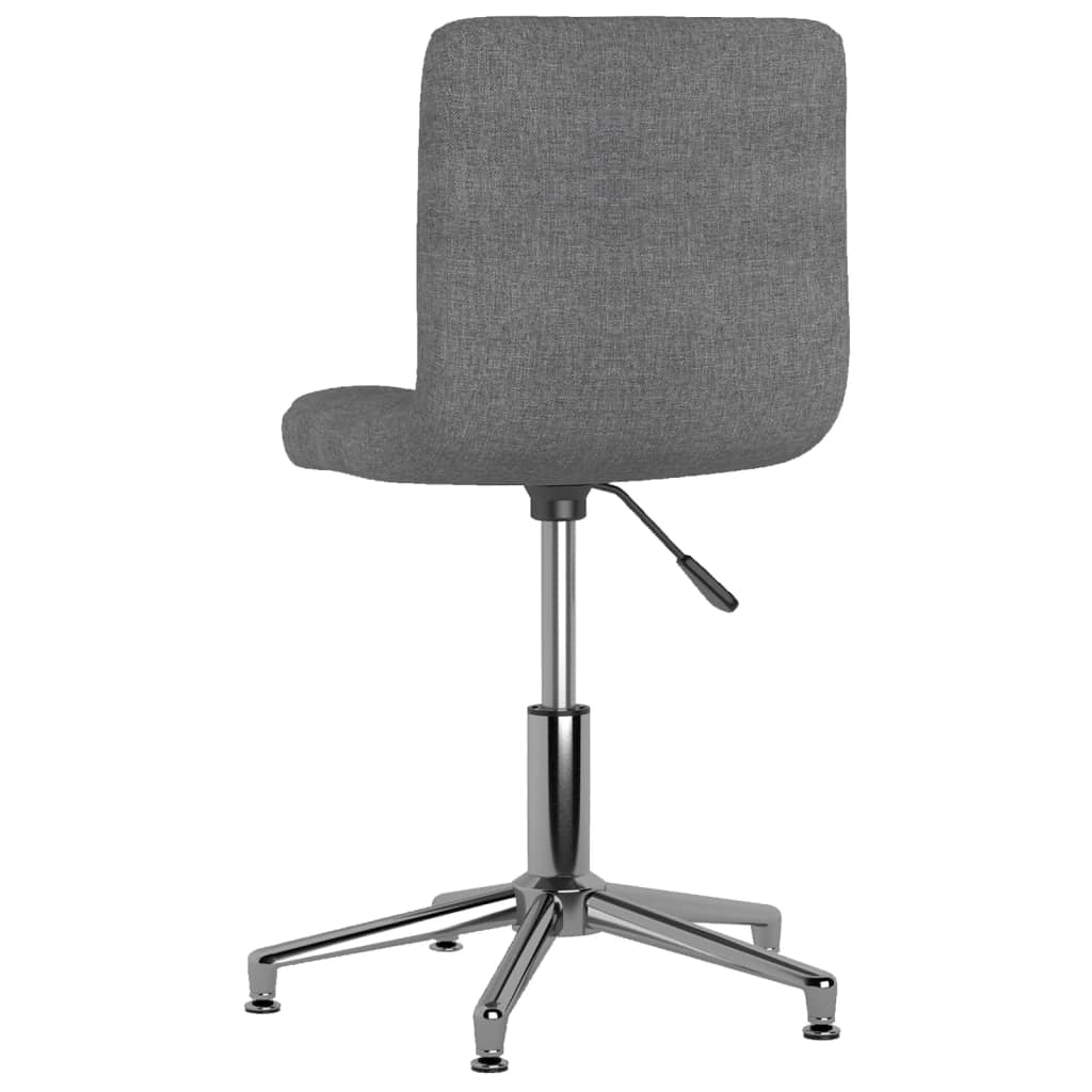 vidaXL Eetkamerstoelen draaibaar 2 st stof lichtgrijs