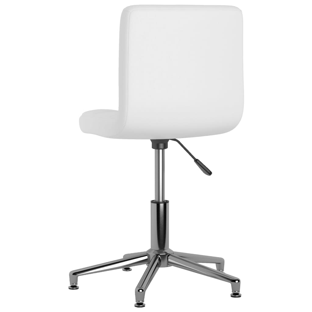 vidaXL Eetkamerstoelen draaibaar 2 st kunstleer wit
