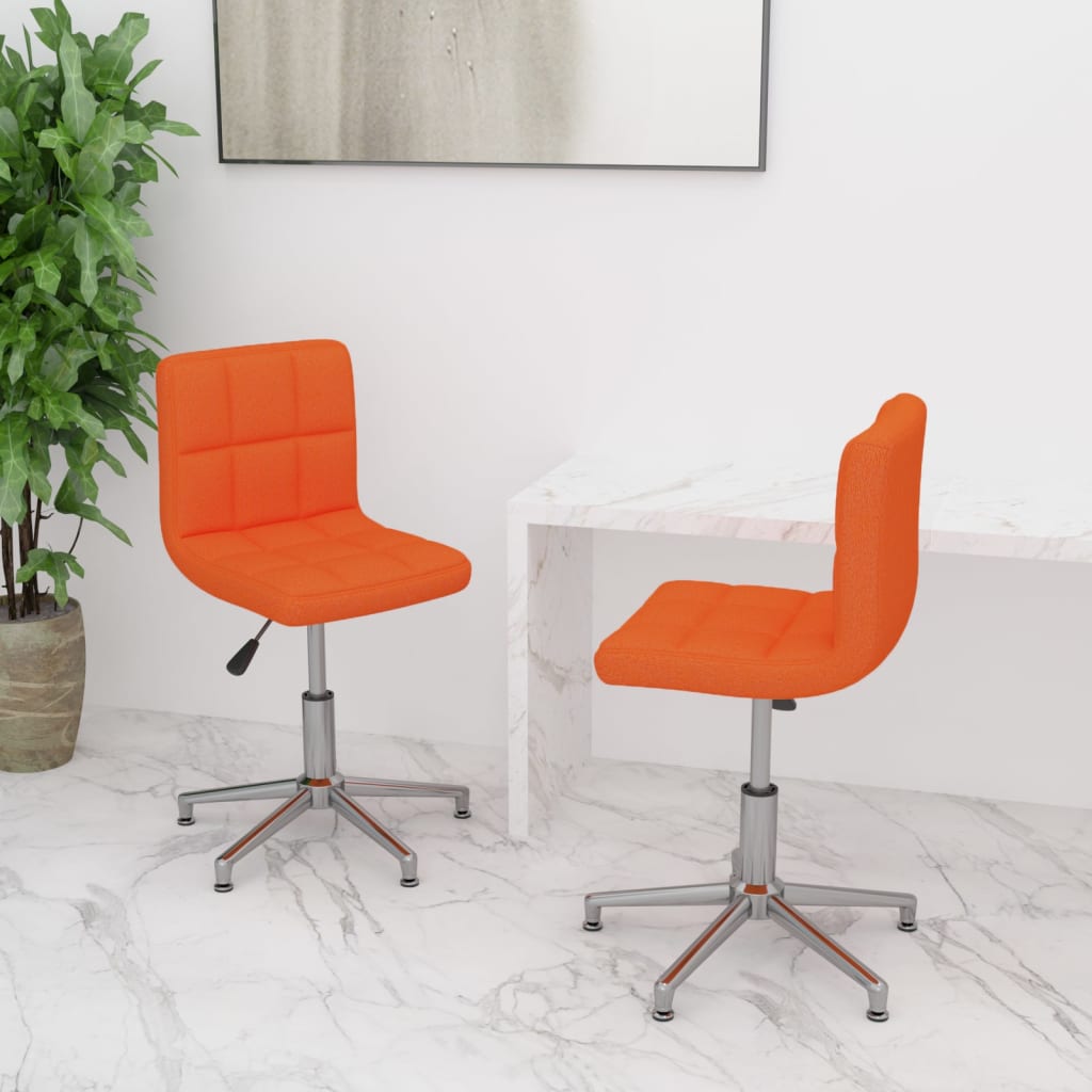 vidaXL Eetkamerstoelen draaibaar 2 st kunstleer wit