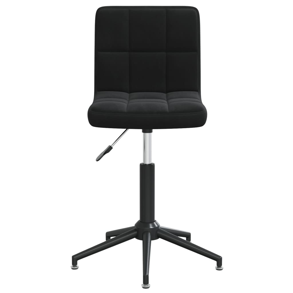vidaXL Eetkamerstoelen draaibaar 2 st fluweel zwart