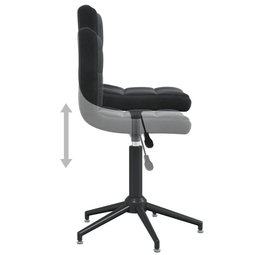 vidaXL Eetkamerstoelen draaibaar 2 st fluweel zwart