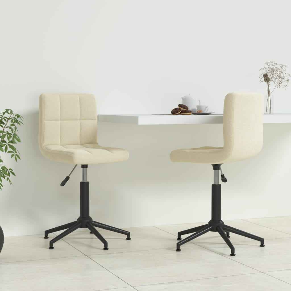 vidaXL Eetkamerstoelen draaibaar 2 st fluweel zwart
