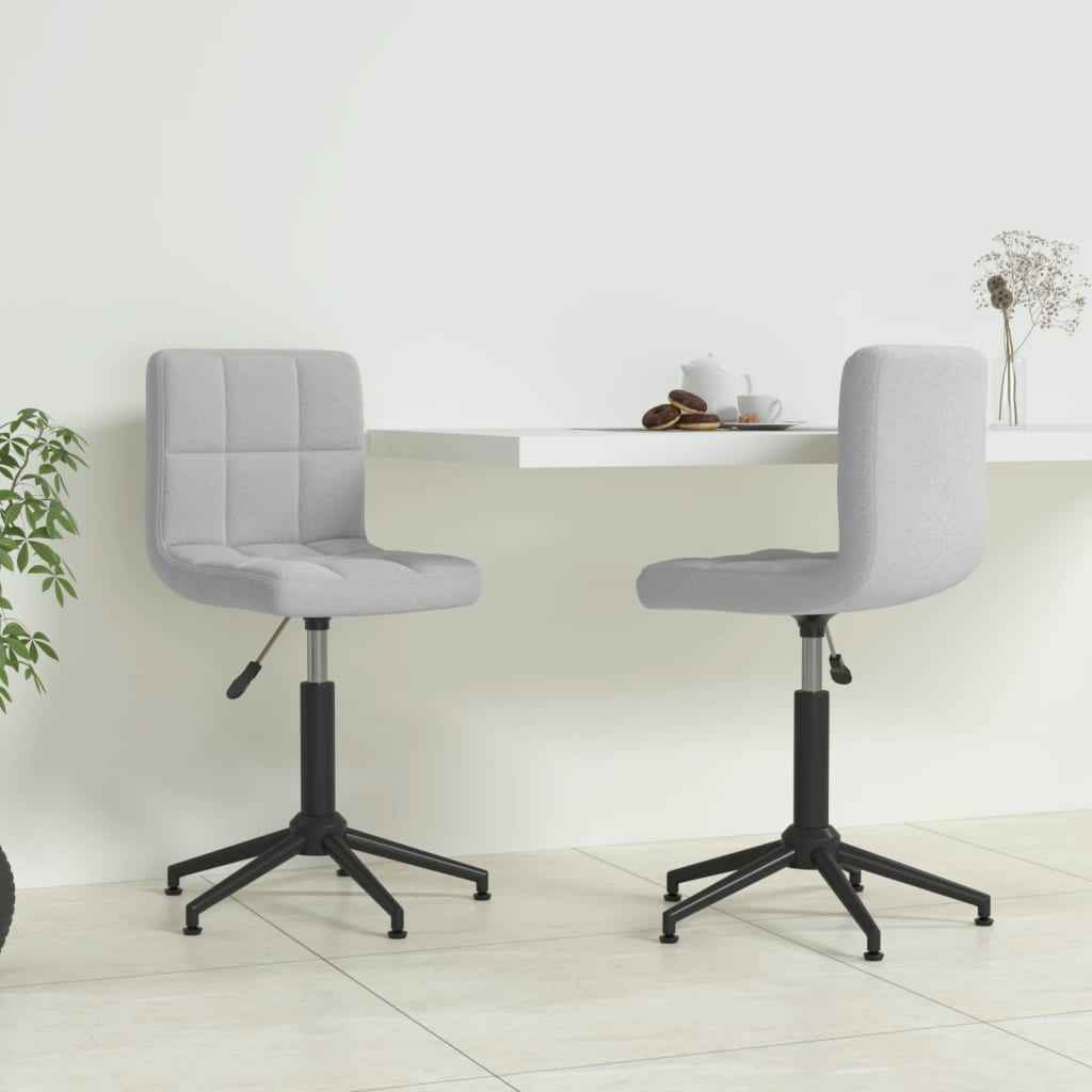 vidaXL Eetkamerstoelen draaibaar 2 st fluweel zwart