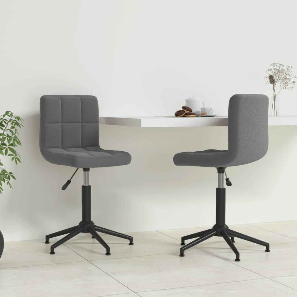 vidaXL Eetkamerstoelen draaibaar 2 st fluweel zwart