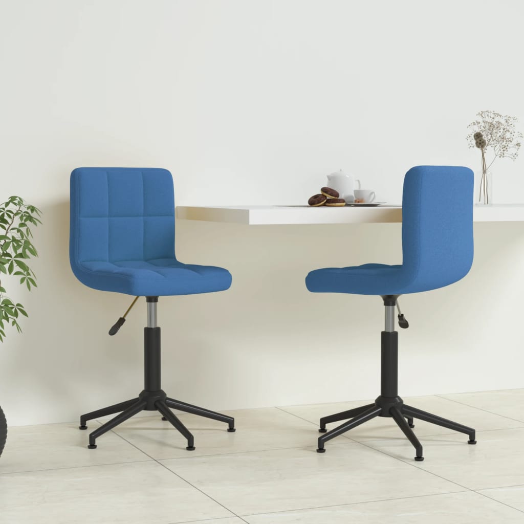 vidaXL Eetkamerstoelen draaibaar 2 st fluweel zwart
