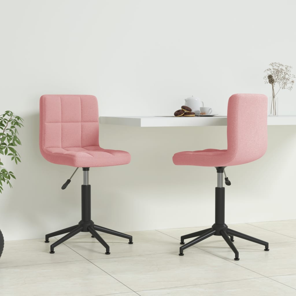 vidaXL Eetkamerstoelen draaibaar 2 st fluweel zwart