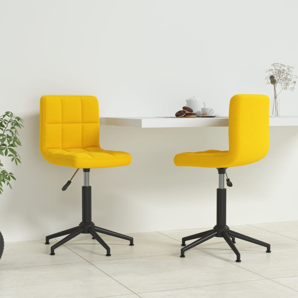 vidaXL Eetkamerstoelen draaibaar 2 st fluweel zwart