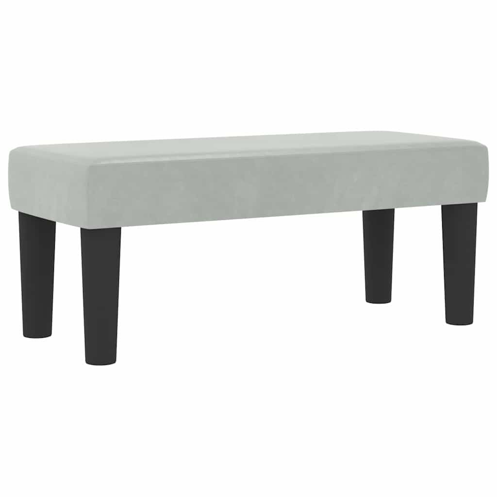 vidaXL Boxspring met matras fluweel lichtgrijs 140x200 cm