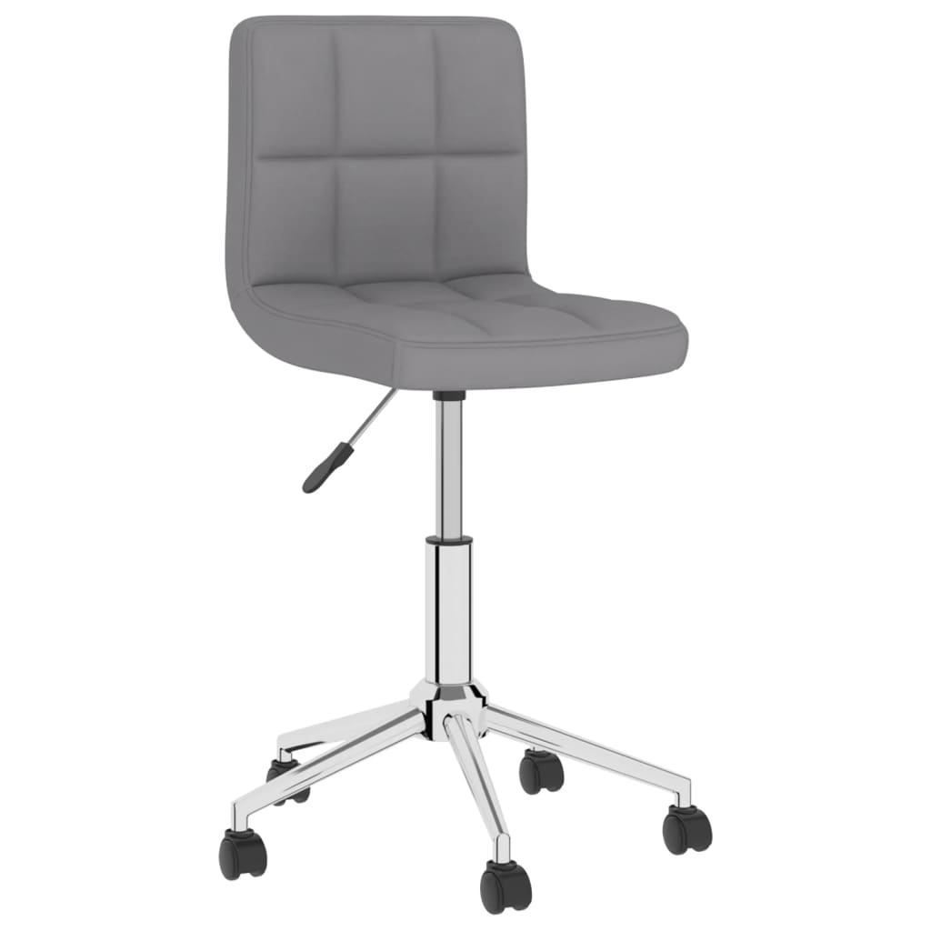 vidaXL Eetkamerstoelen draaibaar 2 st stof lichtgrijs