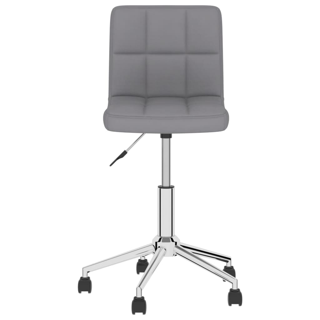 vidaXL Eetkamerstoelen draaibaar 2 st stof lichtgrijs