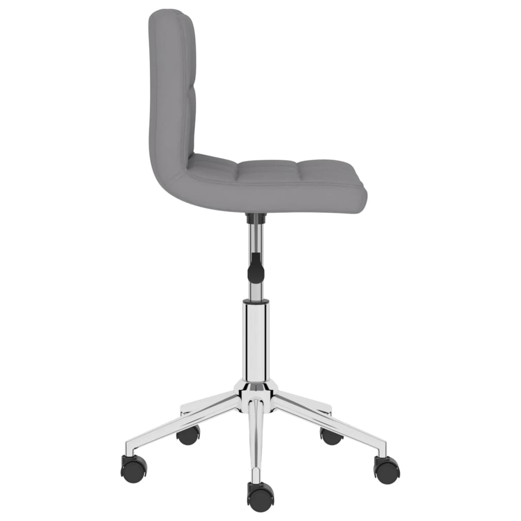 vidaXL Eetkamerstoelen draaibaar 2 st stof lichtgrijs