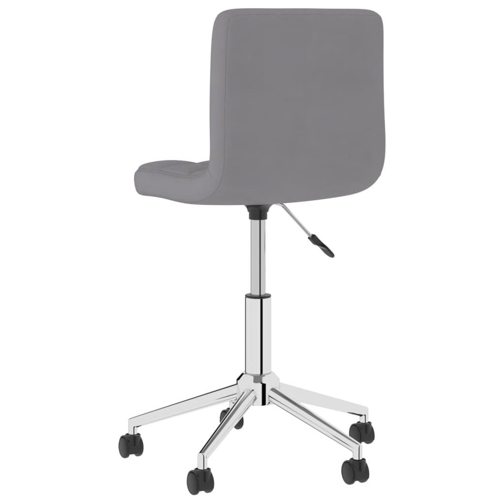 vidaXL Eetkamerstoelen draaibaar 2 st stof lichtgrijs