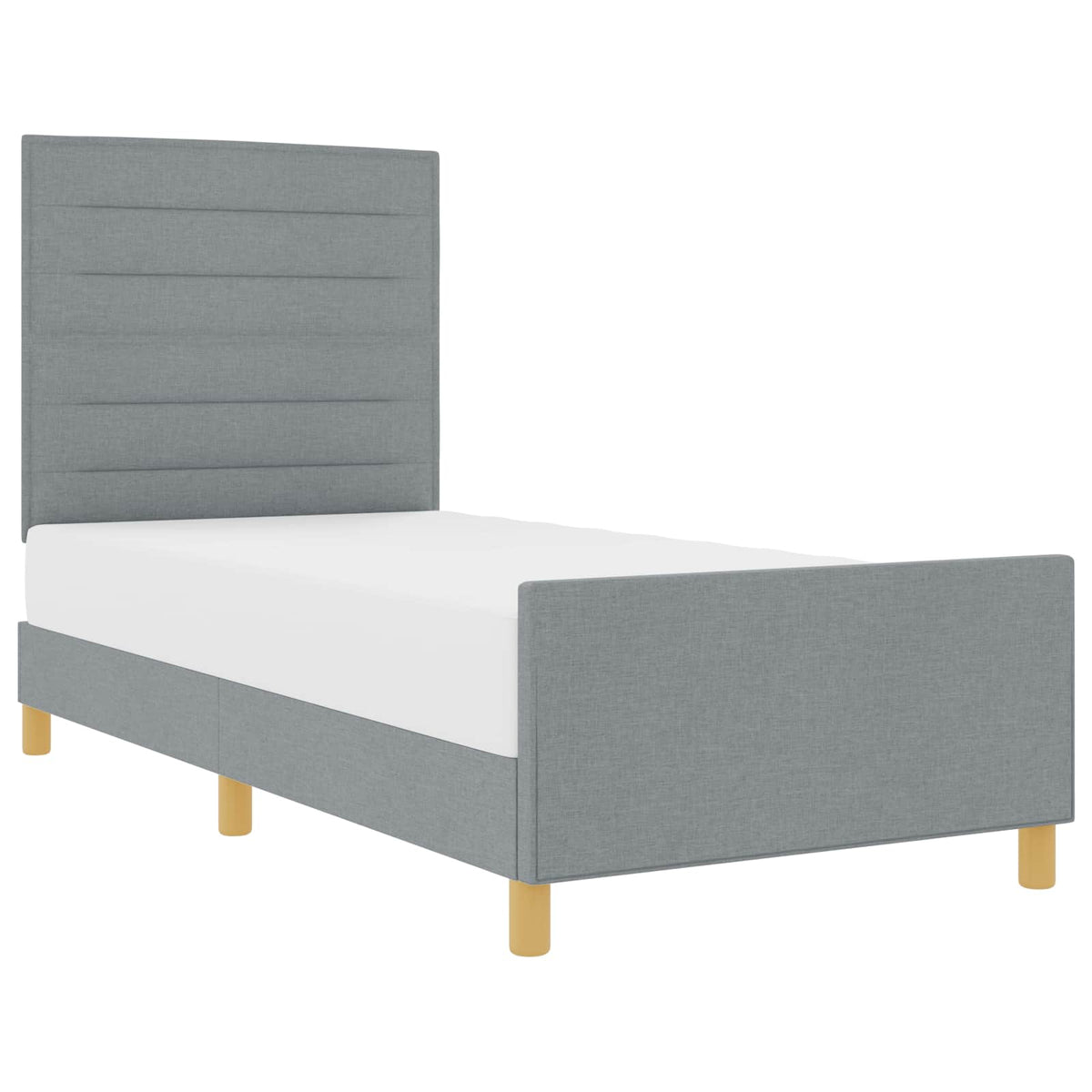 vidaXL Bedframe zonder matras 120x200 cm stof donkerbruin