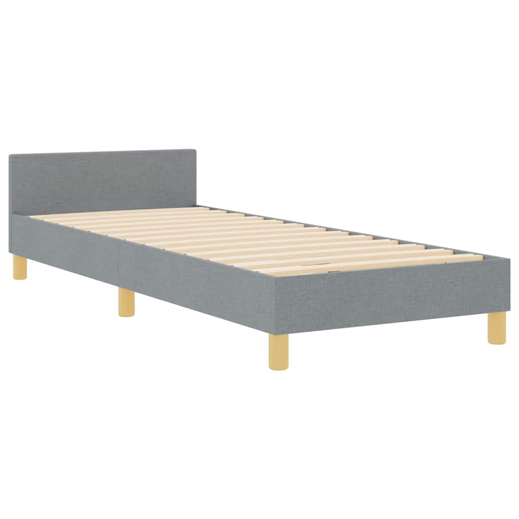 vidaXL Bedframe zonder matras 120x200 cm stof donkerbruin