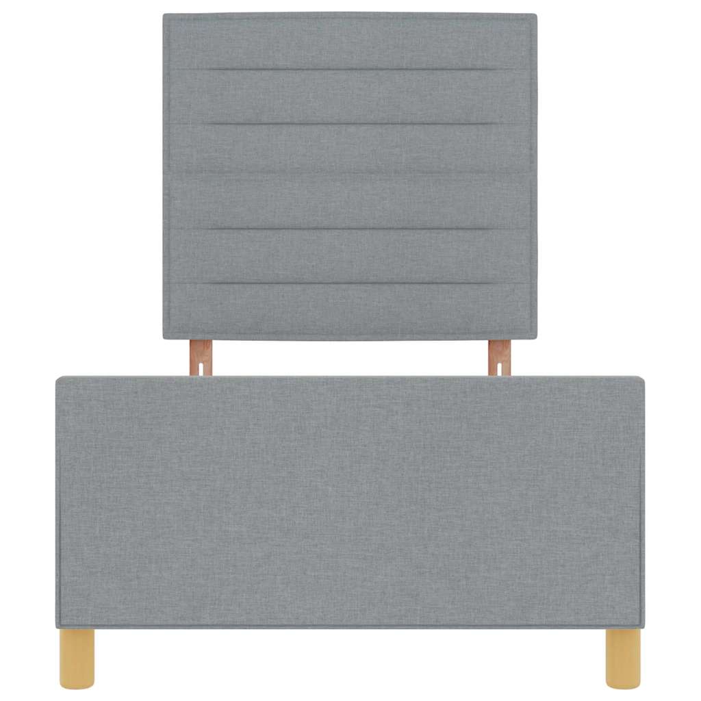vidaXL Bedframe zonder matras 120x200 cm stof donkerbruin