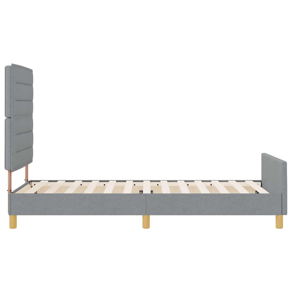 vidaXL Bedframe zonder matras 120x200 cm stof donkerbruin