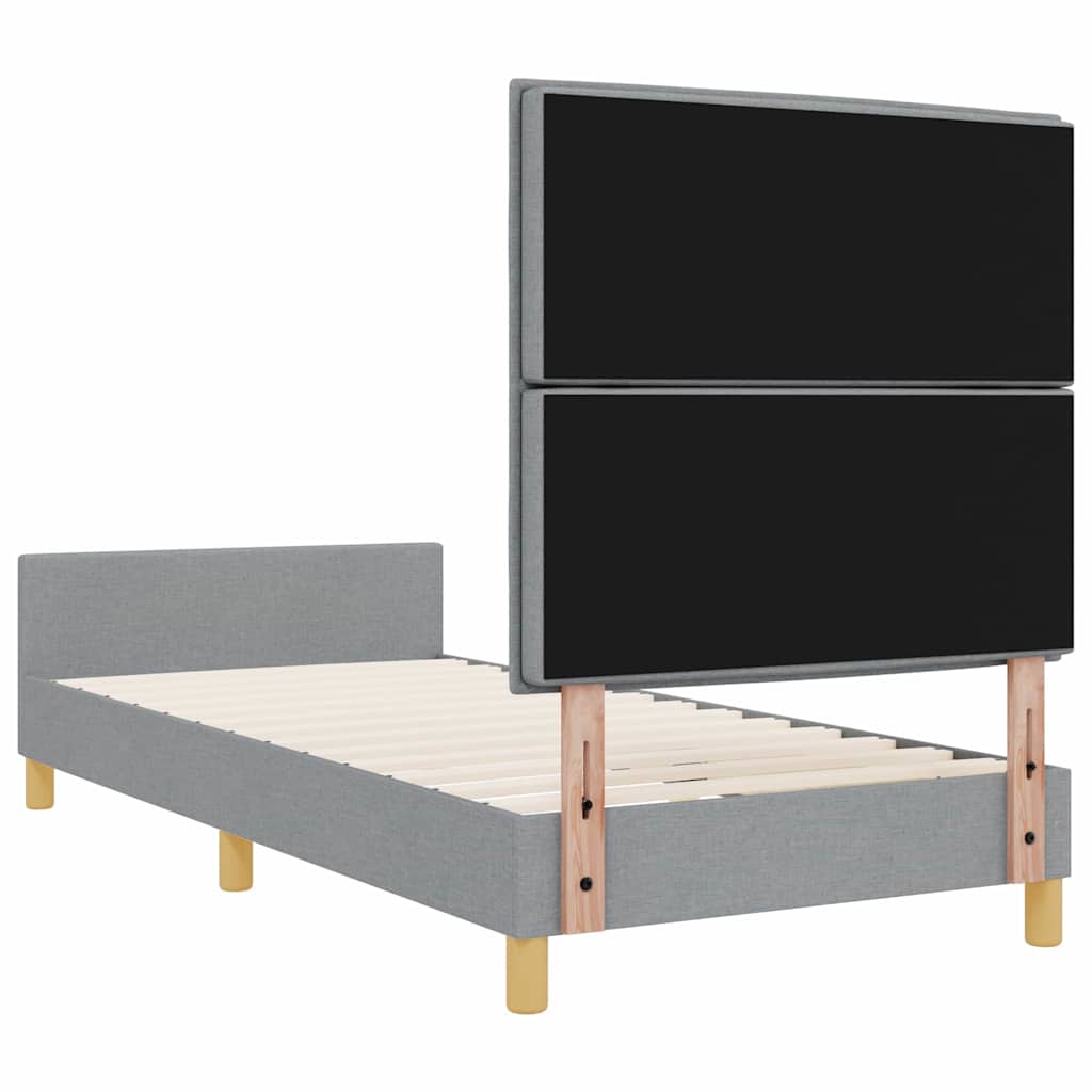 vidaXL Bedframe zonder matras 120x200 cm stof donkerbruin
