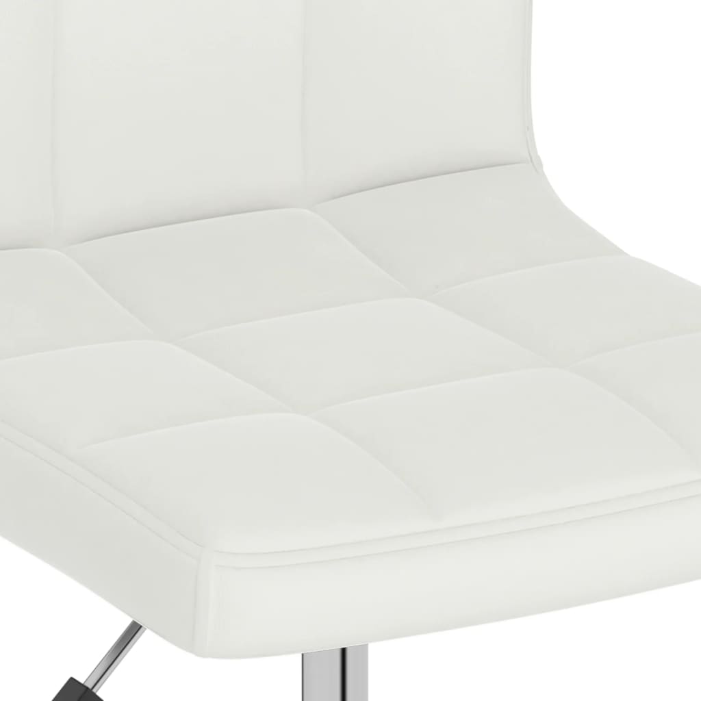 vidaXL Eetkamerstoelen draaibaar 2 st kunstleer wit
