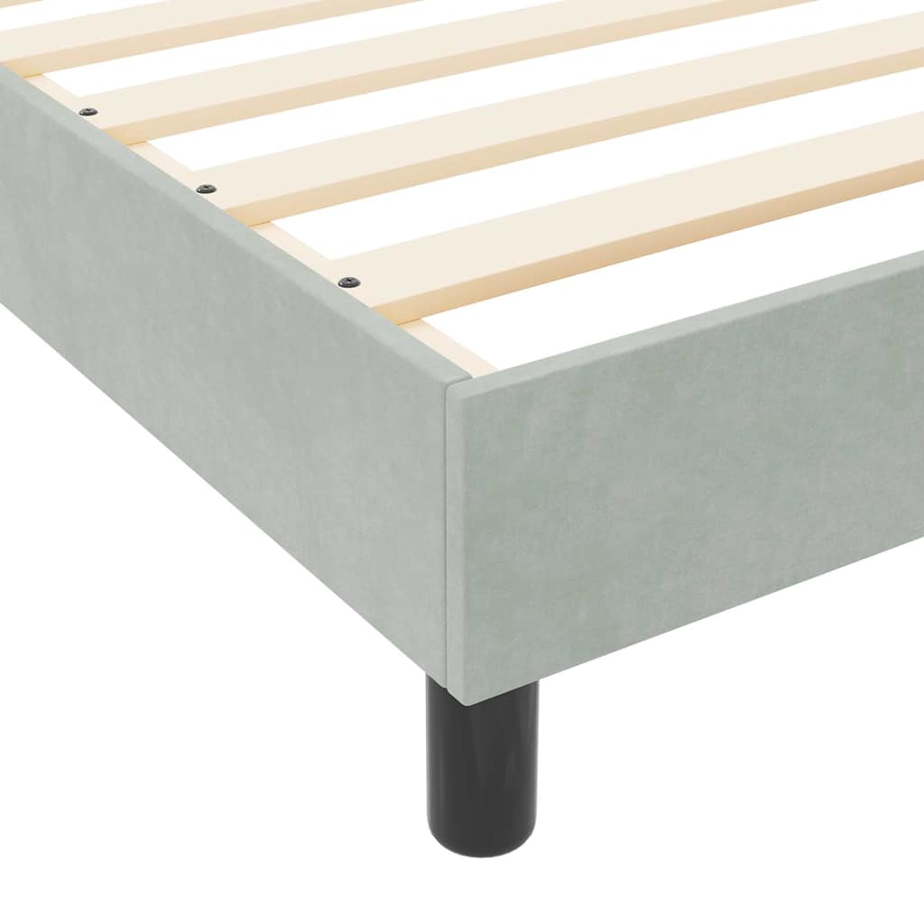 vidaXL Bedframe zonder matras 120x200 cm fluweel lichtgrijs