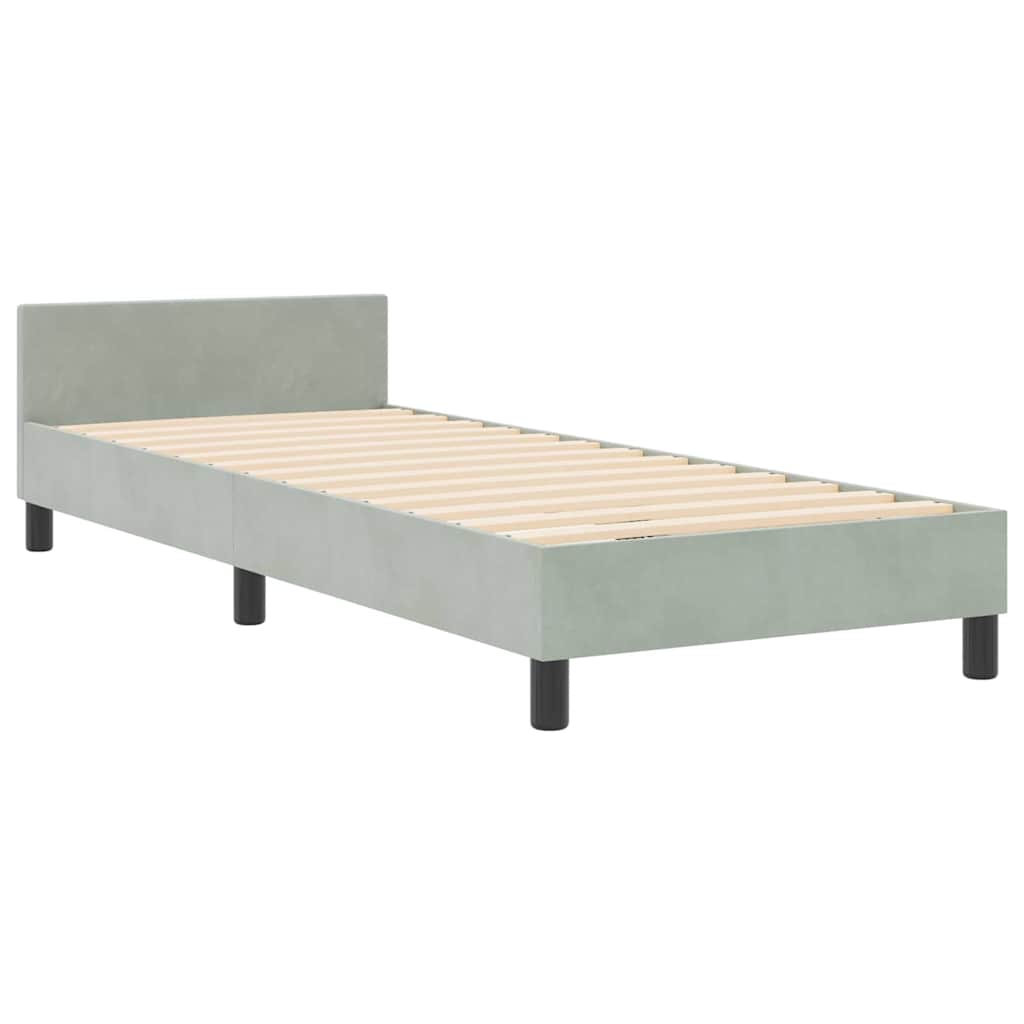 vidaXL Bedframe zonder matras 120x200 cm fluweel lichtgrijs