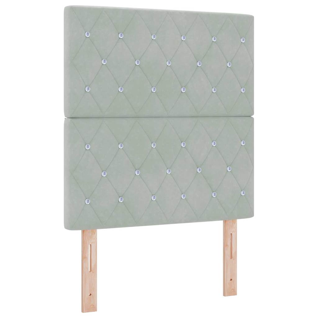 vidaXL Bedframe zonder matras 120x200 cm fluweel lichtgrijs