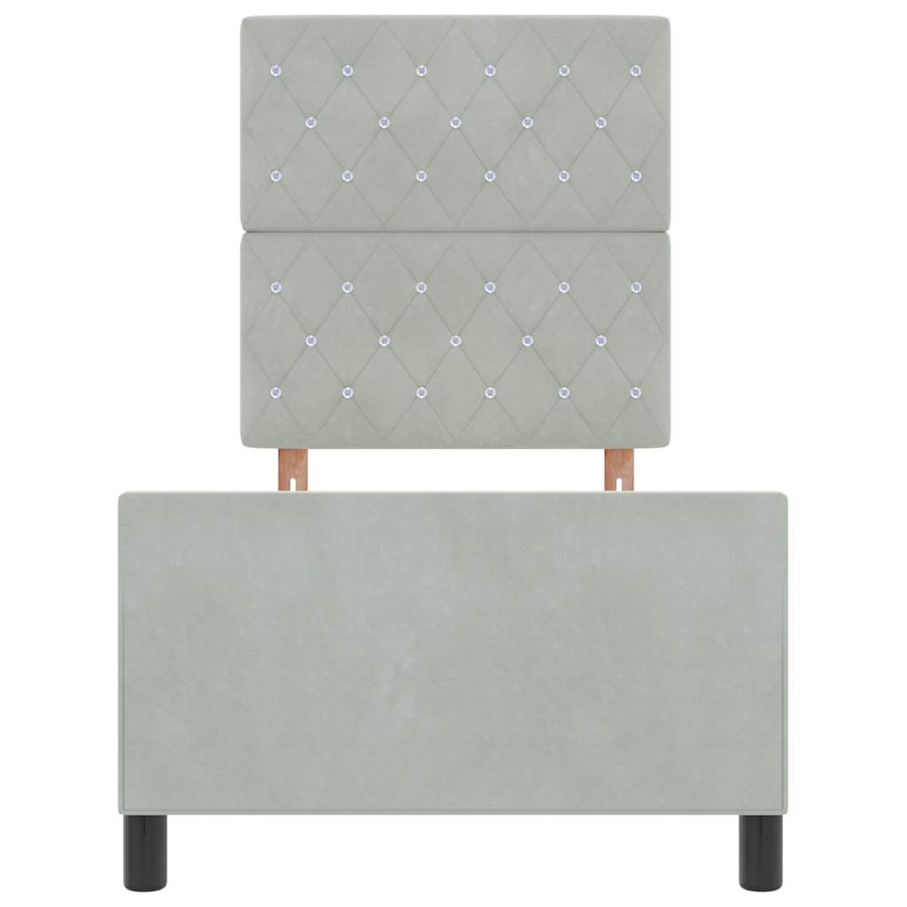 vidaXL Bedframe zonder matras 120x200 cm fluweel lichtgrijs