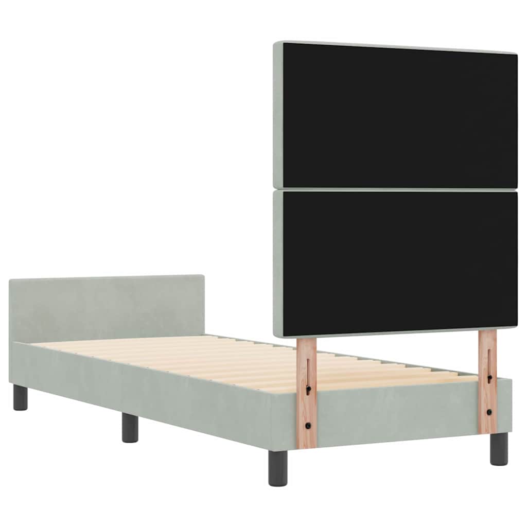 vidaXL Bedframe zonder matras 120x200 cm fluweel lichtgrijs