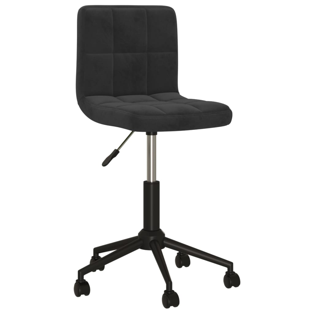 vidaXL Eetkamerstoelen draaibaar 2 st fluweel zwart