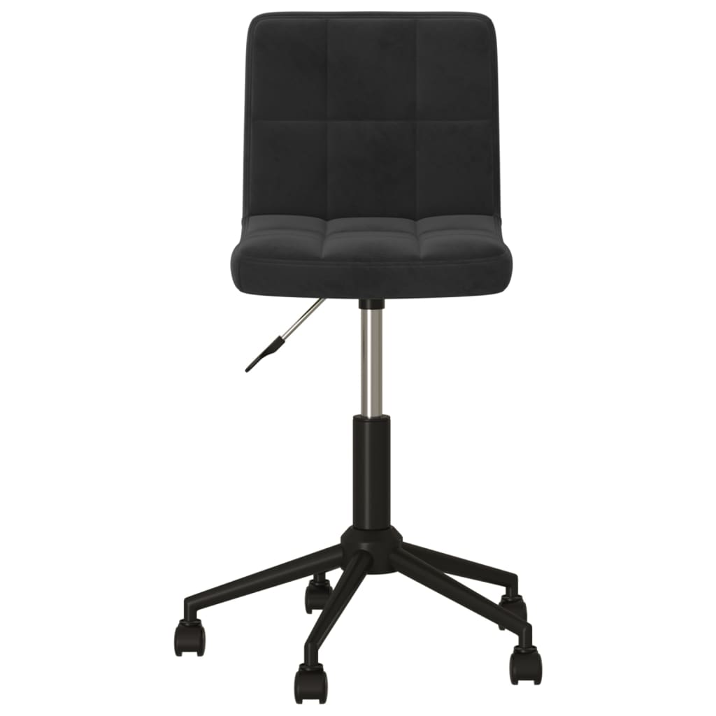 vidaXL Eetkamerstoelen draaibaar 2 st fluweel zwart