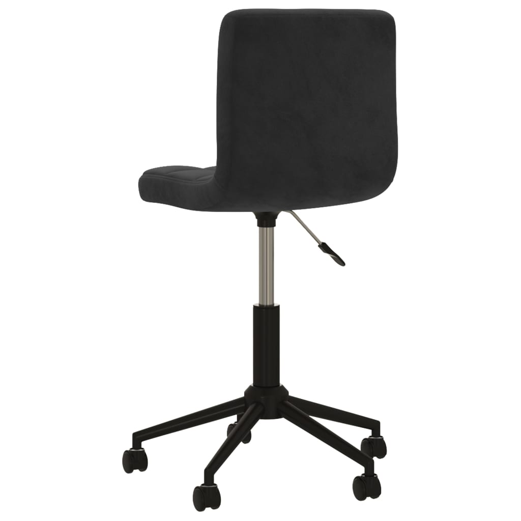 vidaXL Eetkamerstoelen draaibaar 2 st fluweel zwart