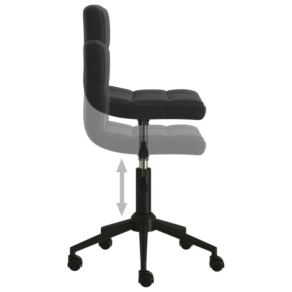 vidaXL Eetkamerstoelen draaibaar 2 st fluweel zwart