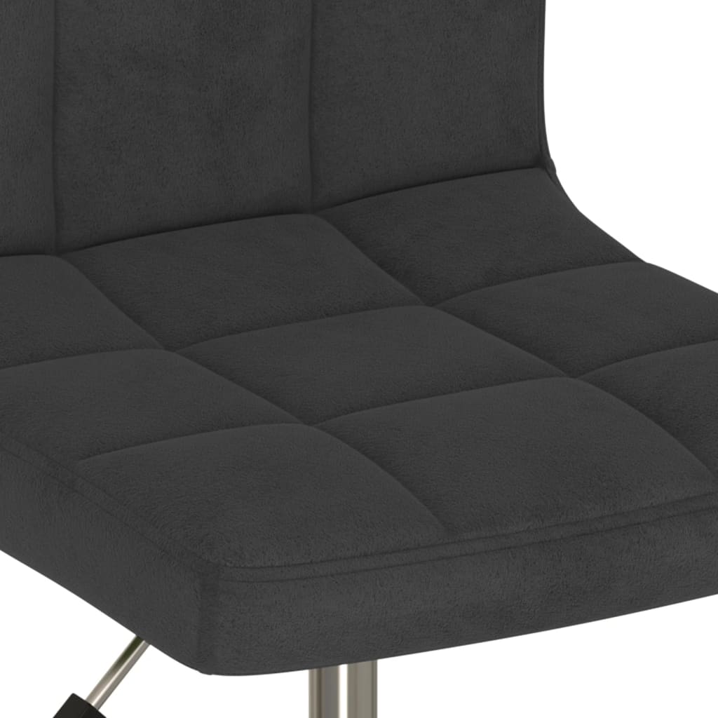 vidaXL Eetkamerstoelen draaibaar 2 st fluweel zwart
