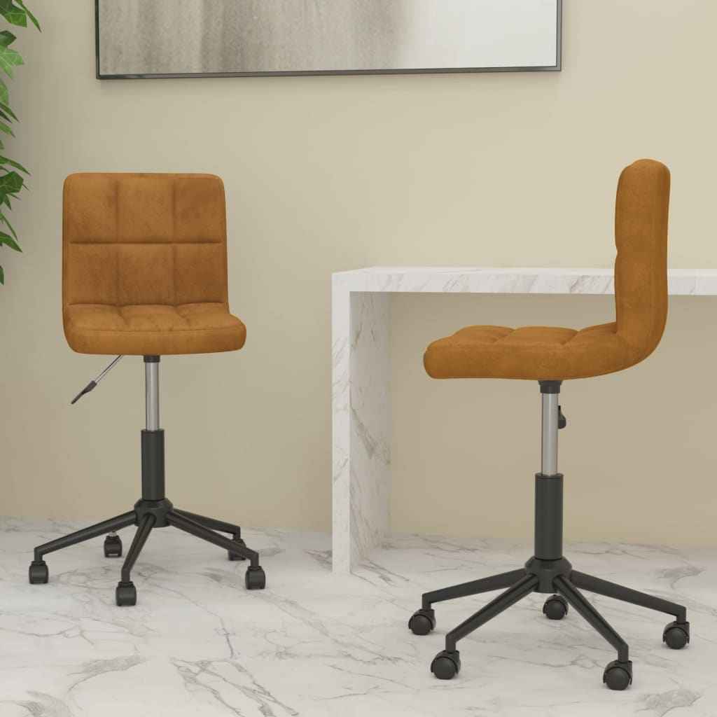 vidaXL Eetkamerstoelen draaibaar 2 st fluweel zwart