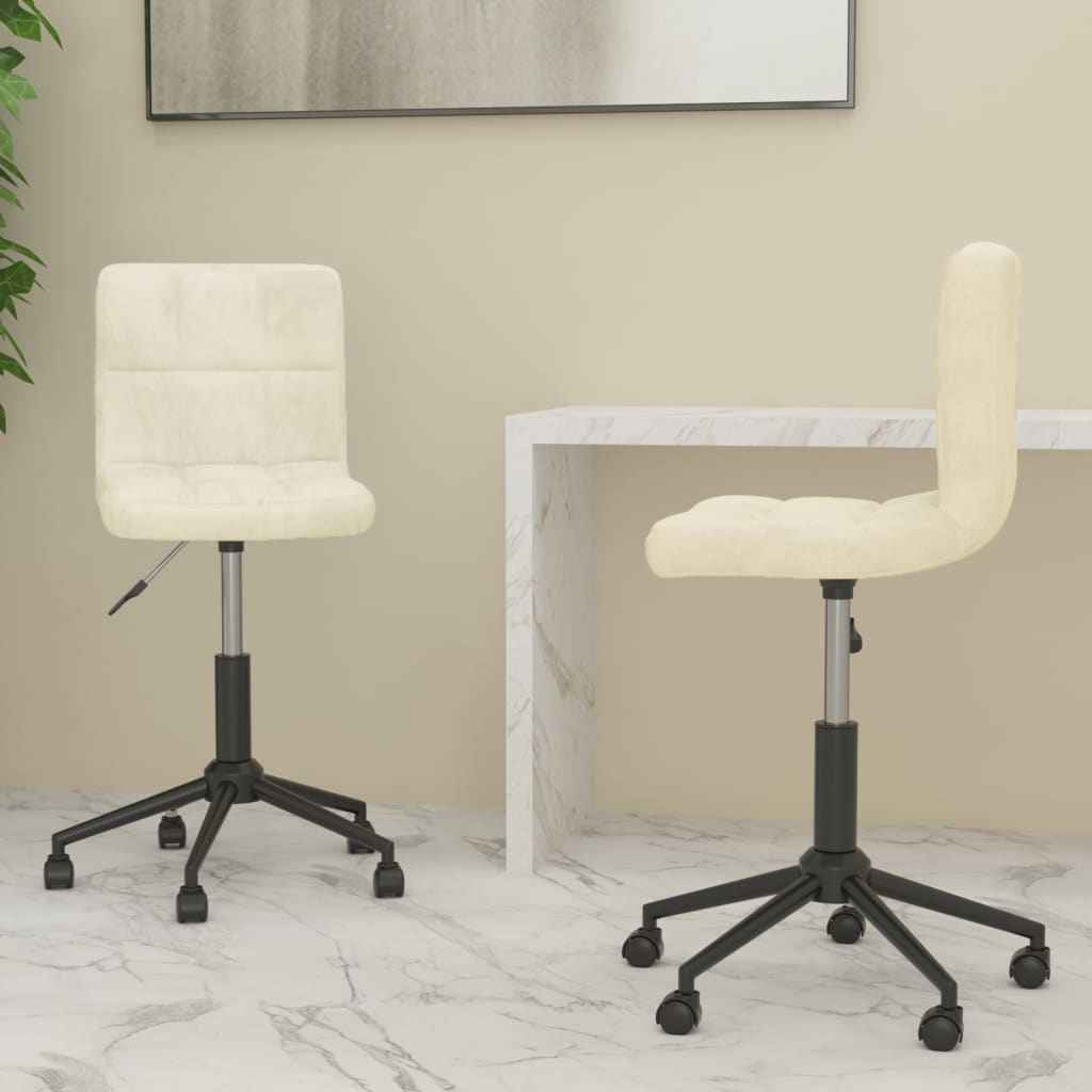 vidaXL Eetkamerstoelen draaibaar 2 st fluweel zwart