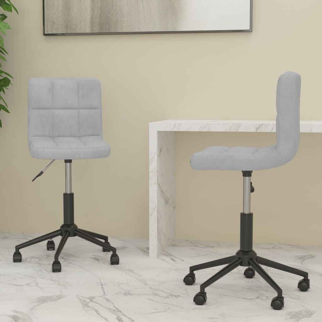 vidaXL Eetkamerstoelen draaibaar 2 st fluweel zwart