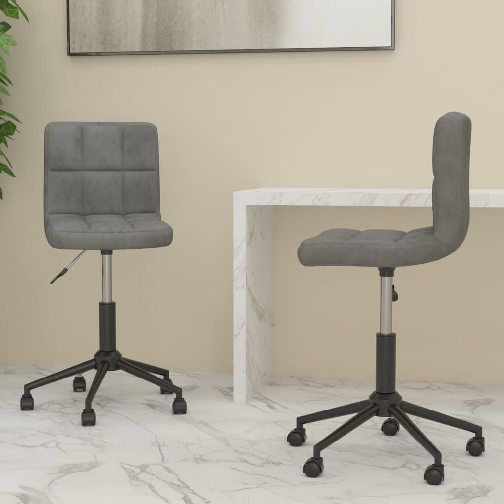 vidaXL Eetkamerstoelen draaibaar 2 st fluweel zwart