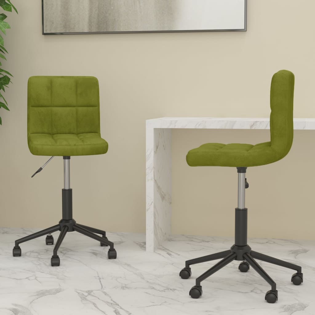 vidaXL Eetkamerstoelen draaibaar 2 st fluweel zwart