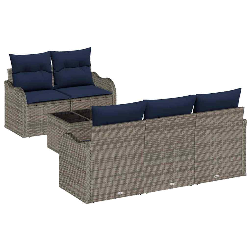 vidaXL Tuin Sofa Set Grijs 55 x 55 x 37 cm poly rattan