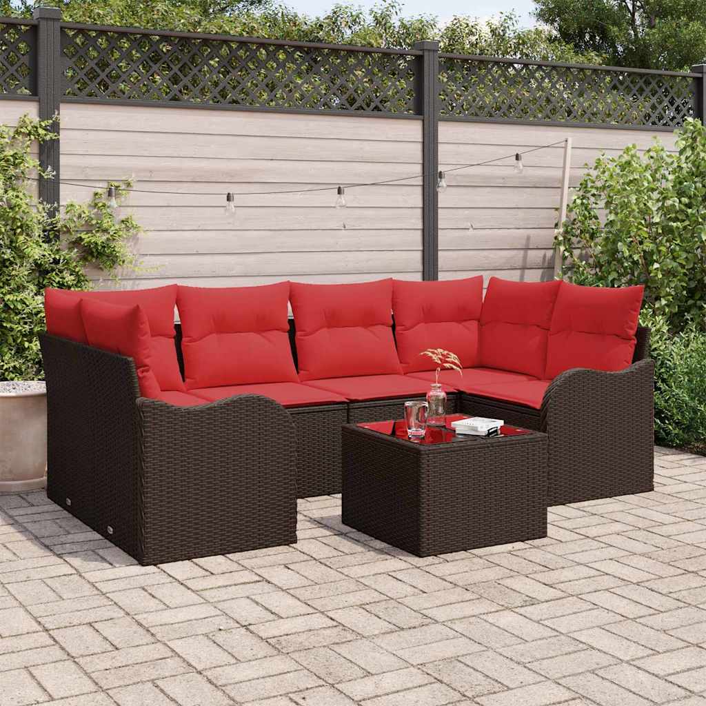 vidaXL Tuin Sofa Set Bruin 55 x 55 x 37 cm poly rattan