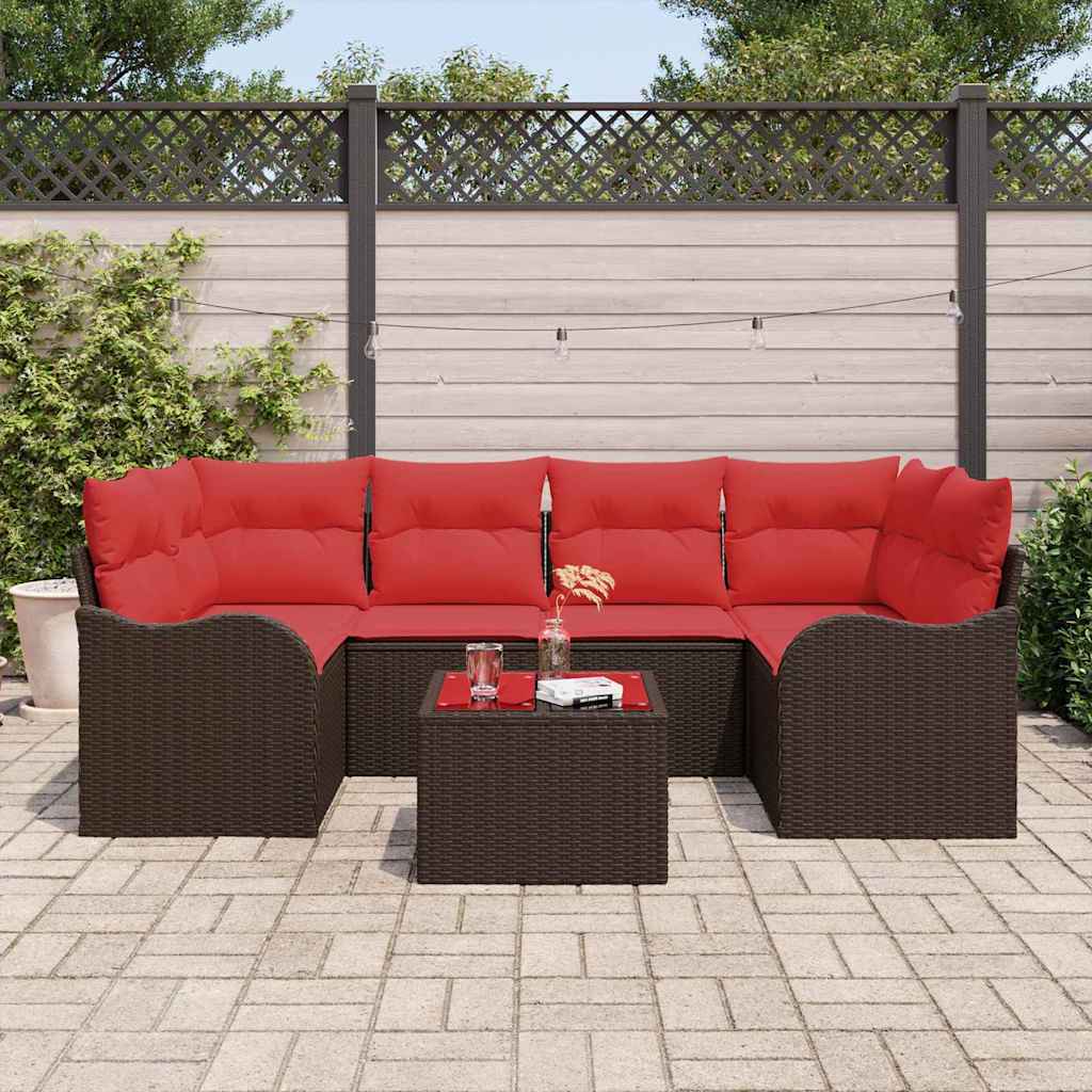 vidaXL Tuin Sofa Set Bruin 55 x 55 x 37 cm poly rattan