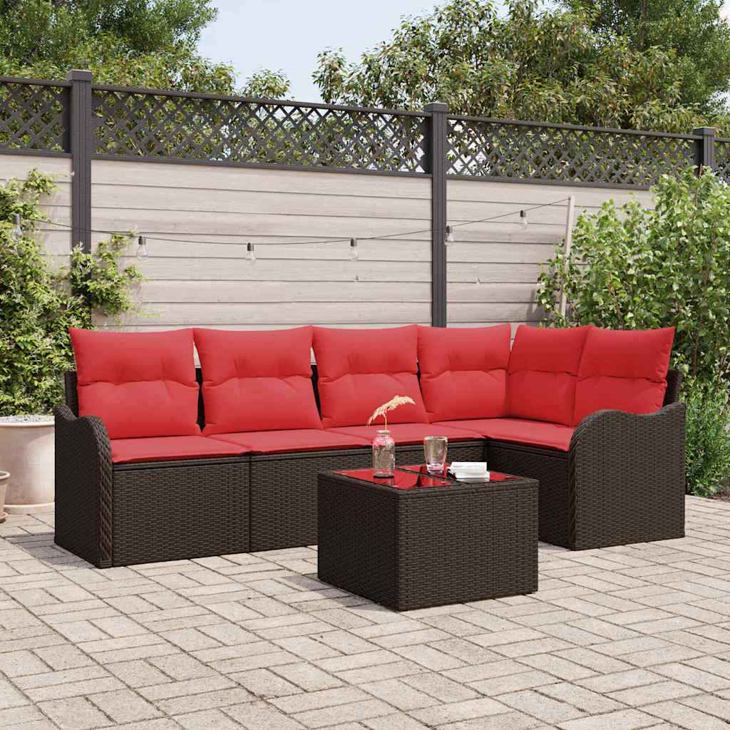 vidaXL Tuin Sofa Set 5 pcs Bruin poly rattan