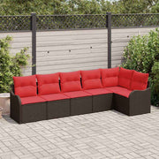 vidaXL Tuin Sofa Set 6 pcs Bruin poly rattan