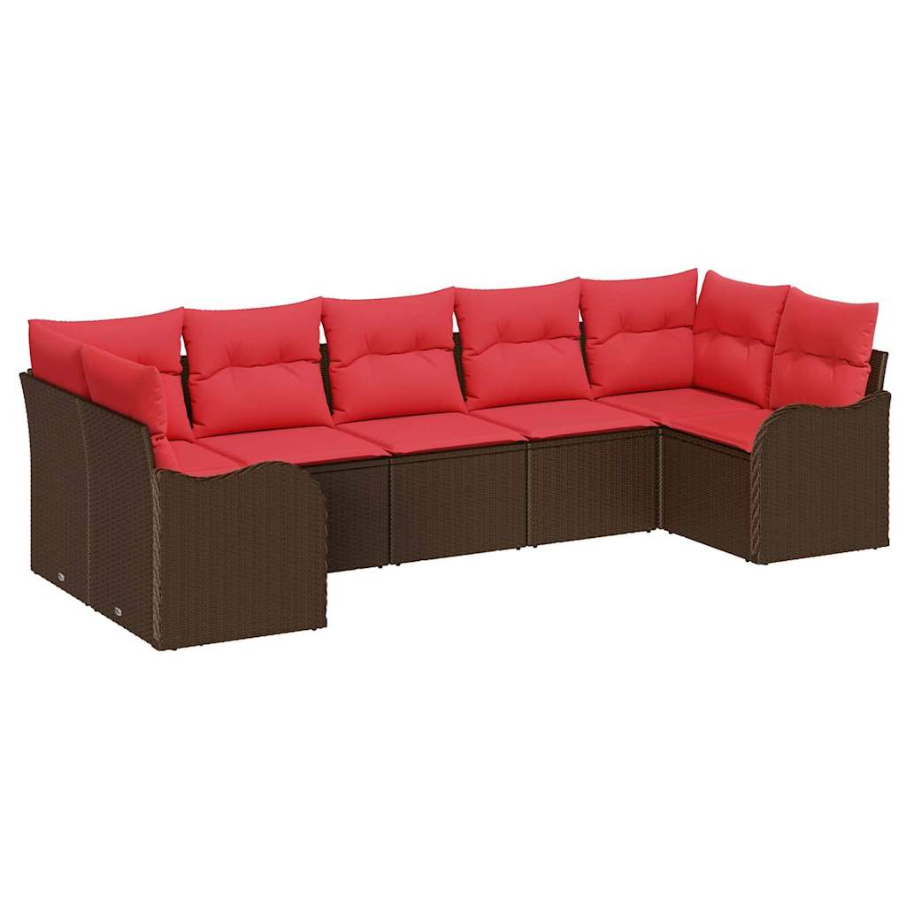 vidaXL Tuin Sofa Set Bruin poly rattan