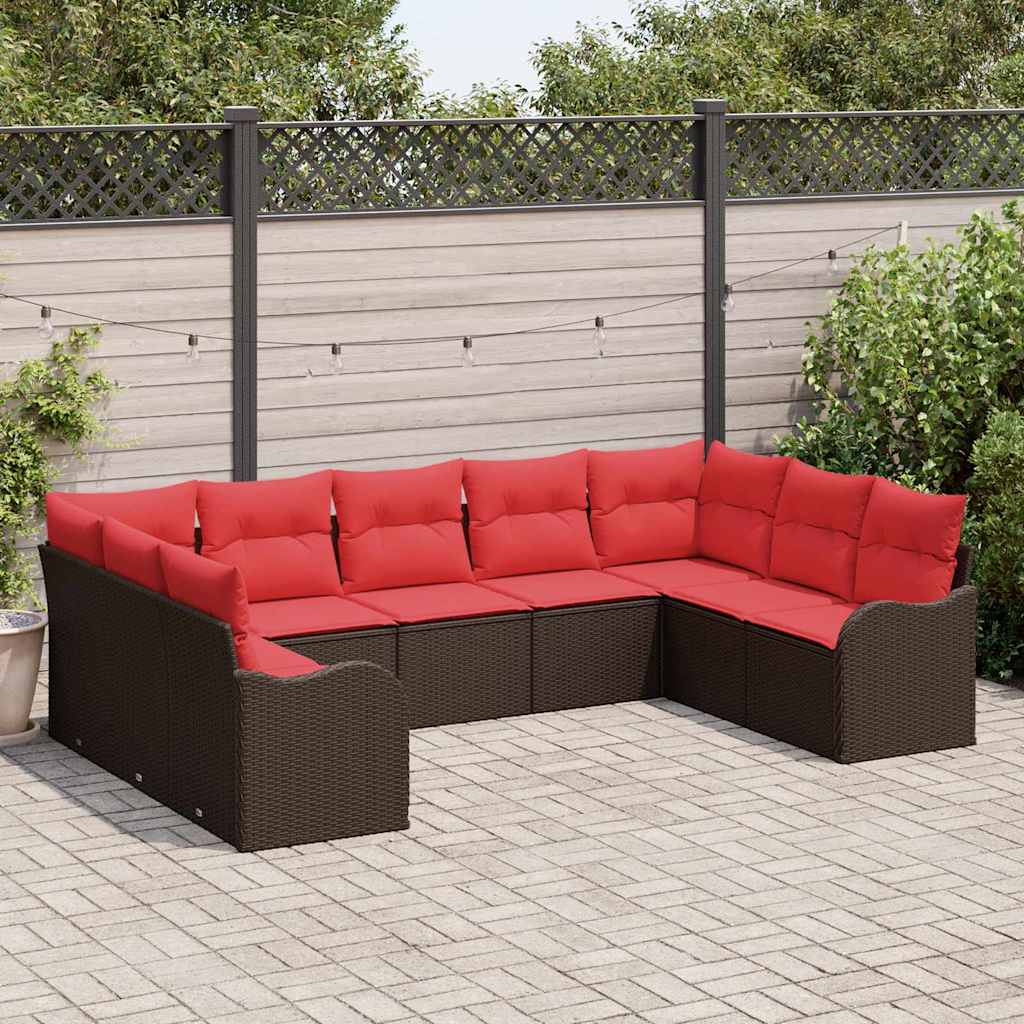 vidaXL Tuin Sofa Set Bruin poly rattan