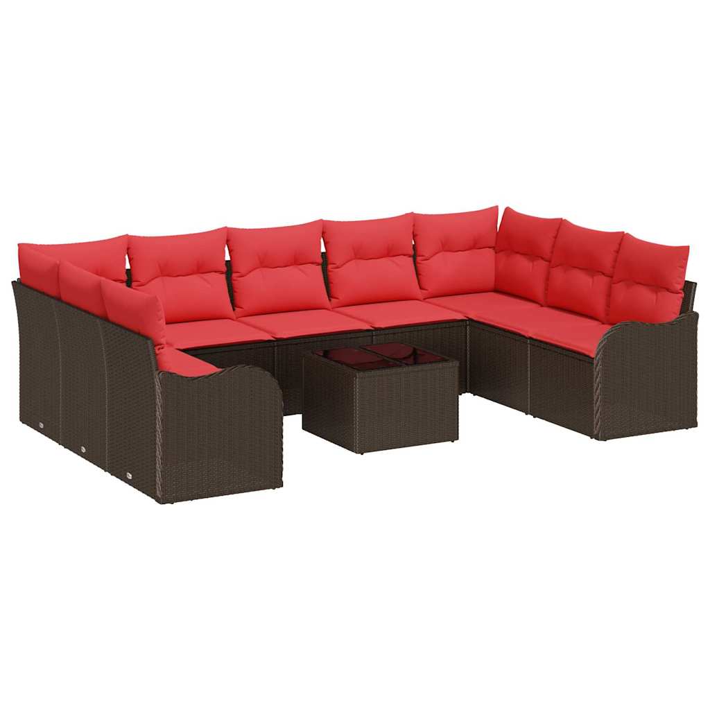 vidaXL Tuin Sofa Set Bruin poly rattan