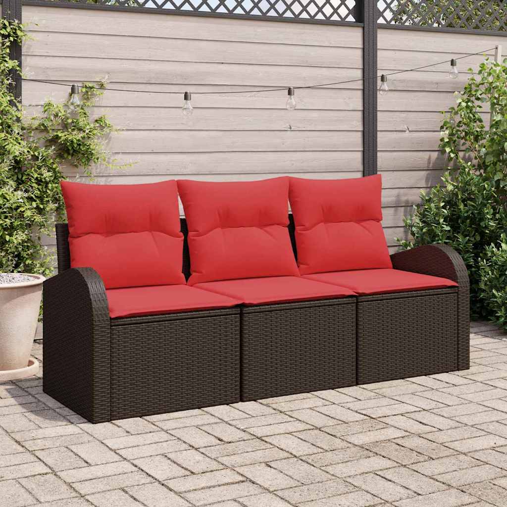 vidaXL Tuin Sofa Set Bruin poly rattan