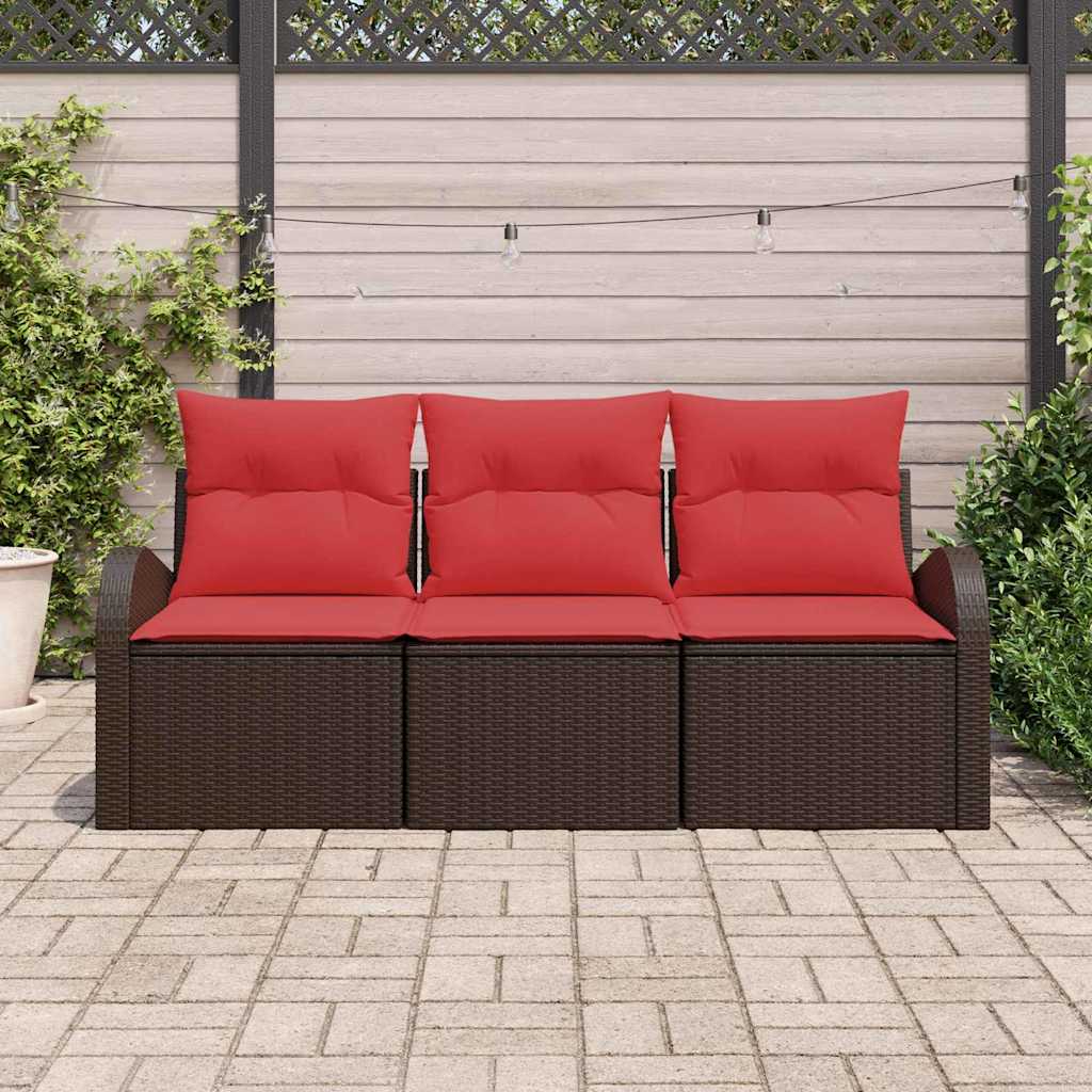 vidaXL Tuin Sofa Set Bruin poly rattan