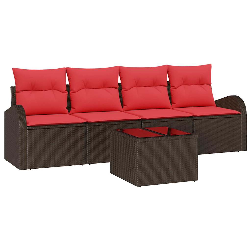 vidaXL Tuin Sofa Set Bruin 55 x 55 x 37 cm poly rattan