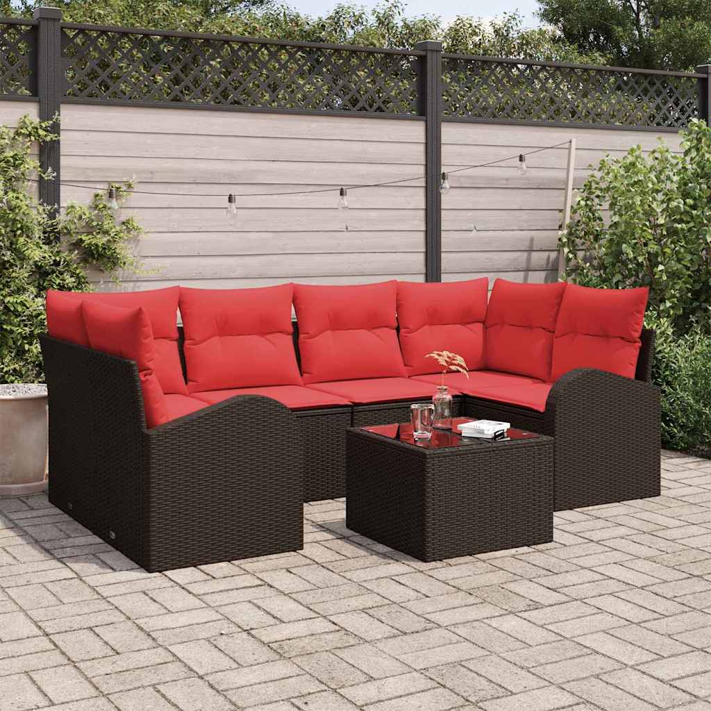 vidaXL Tuin Sofa Set Bruin 55 x 55 x 37 cm poly rattan