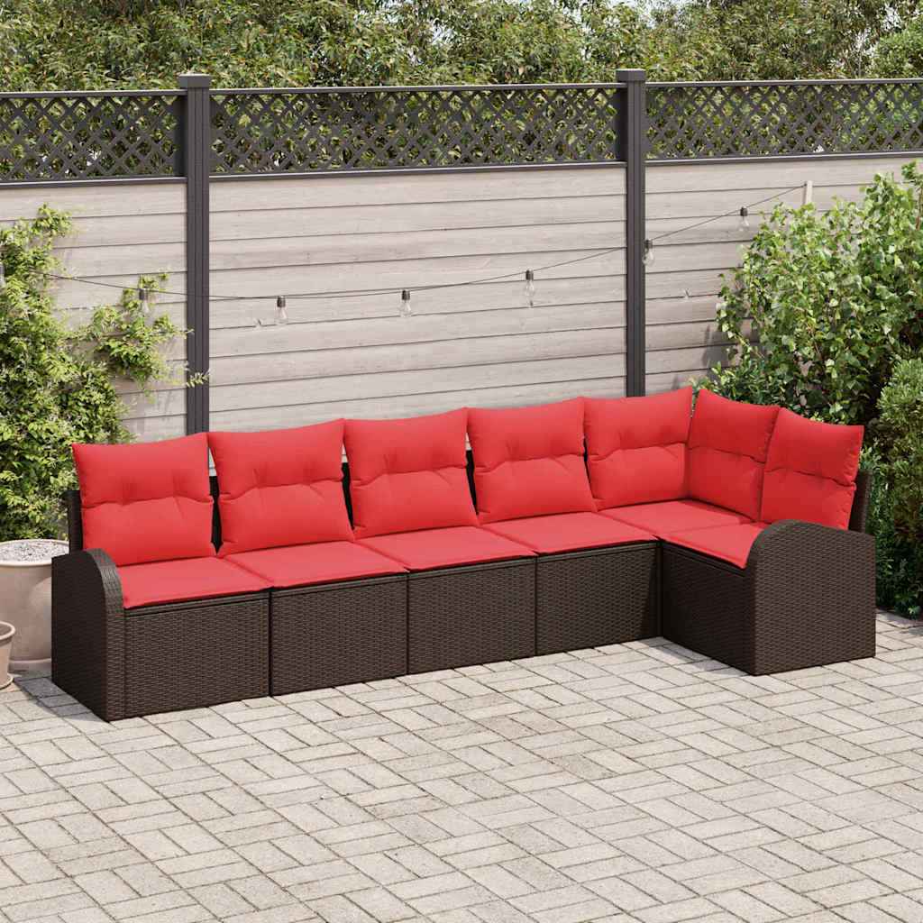 vidaXL Tuin Sofa Set Bruin poly rattan